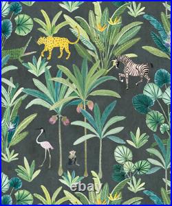 3 Rolls Milton & King Animal Kingdom Wallpaper Jungle Botanical 2A+1B $393 MSRP