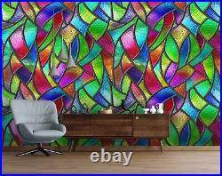 3D Geometric Colorful Glasses Self-adhesive Removable Wallpaper Murals Wall