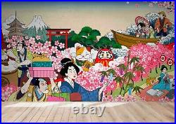 3D Japanese Style Landscape Self-adhesive Removable Wallpaper Murals Wall 220