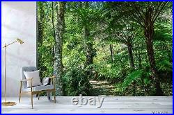 3D Landscape Green Forest Road Self-adhesive Removable Wallpaper Murals Wall 491