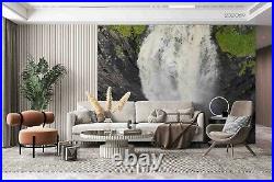 3D Mountain Waterfall Self-adhesive Removable Wallpaper Murals Wall 324