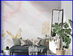 3D Watercolor Butterfly Floral Self-adhesive Removable Wallpaper Murals Wall 236