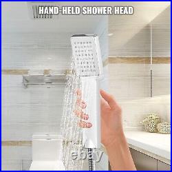 6 in 1 LED Shower Panel Tower System Rainfall and Mist Head Rain Massage