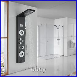 Bathroom Shower Panel Tower System Rain&Waterfall Massage Body Jet WithHand Spray