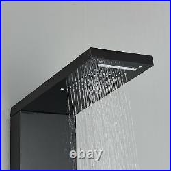 Bathroom Shower Panel Tower System Rain&Waterfall Massage Body Jet WithHand Spray