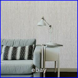 Beige tan gray cream stria lines faux fabric texture plain textured wallpaper 3D