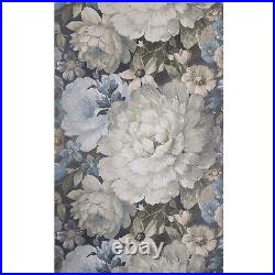 Black Gray blue green beige floral Watercolor flowers wallpaper rolls 3D CN30100