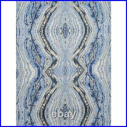 Blue gold metallic Kaleidoscope faux marble mineral stone Wallpaper York BH8398