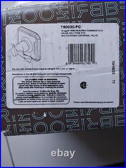 Brizo Virage T60030-PC Polished Chrome Thermostatic Valve Only Trim Fits M. U. V
