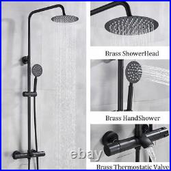 Chrome Black Shower Set Wall Mounted For Bathroom Wetroom Faucet Handheld Head