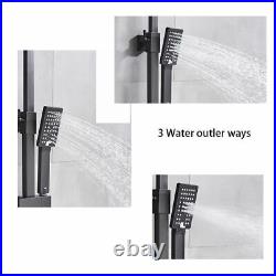 Chrome Black Shower Set Wall Mounted For Bathroom Wetroom Faucet Handheld Head