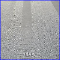Contemporary Large sripes Faux fabric lines gray Striped textured wallpaper roll