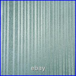 Contemporary Striped Glitter Sparkle Glassbeads lines turquoise green Wallpaper