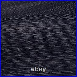 Dark navy blue heavy vinyl faux grasscloth textured plain wallpaper rolls modern