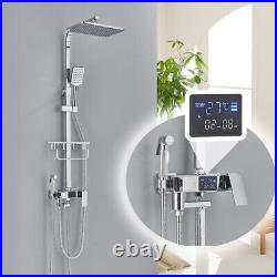 Digital Display Shower Faucet Bathroom Faucet WithHand Shower Wall Mounted