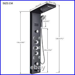 ELLO&ALLO Shower Panel Tower System Waterfall Shower Head with Massage Body Jets