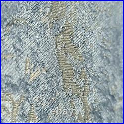 Embossed Grayish Blue Gold metallic faux plaster modern textured wallpaper rolls