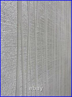 Flock Modern Flocked Wallpaper Off White Textured Flocking Velvet Lines Waves 3D