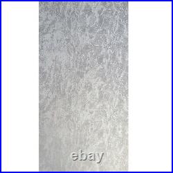 Gray Silver metallic faux plaster stone textures modern textured wallpaper rolls