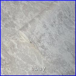 Gray Silver metallic faux plaster stone textures modern textured wallpaper rolls