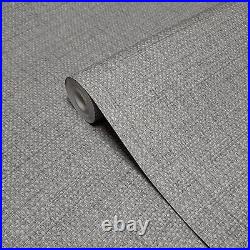 Gray faux weave lines Woven Raffia tarpaulin fabric textured modern wallpaper 3D