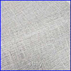 Gray off white gold cream faux Sackcloth Woven fabric textured plain wallpaper