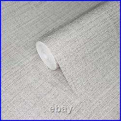 Gray vinyl faux grass sackcloth fabric textured plain wallpaper roll modern loft