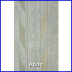 Green contemporary geometric lines faux concrete textured Modern wallpaper rolls