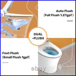 HOROW Tankless Toilet Bidet Combo with Self-Cleaning Nozzle Automatic Flush