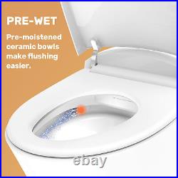 HOROW Tankless Toilet Bidet Combo with Self-Cleaning Nozzle Automatic Flush