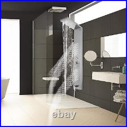 Happybuy Shower Panel Tower System Stainless Steel Multi-Function Shower Panel