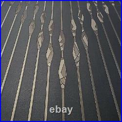 Herringbone Zig zag lines Chevron Black Bronze Metallic textured Wallpaper rolls