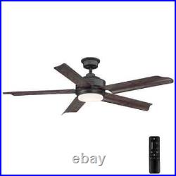 Home Decorators Hansfield 56 in. Wet Rated Natural Iron Ceiling Fan