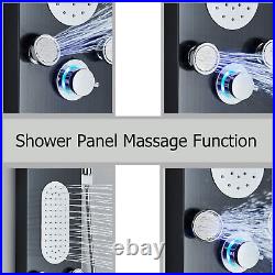 LED Shower Panel Tower System LCD Display Rainfall Shower Set Massage with Jets