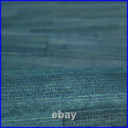 Marine blue heavy vinyl faux Husky Banana textured striped wallpaper modern roll