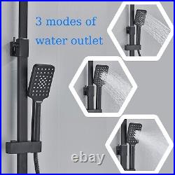 Matte Black Digital Display Shower Faucet 4-way Button Control Shower Mixer Tap