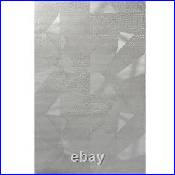 Modern Square geometric lines taupe tan Metallic textured Wallpaper 3D illusion
