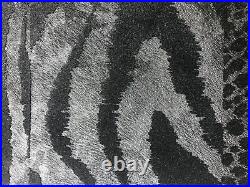 Modern Wallpaper charcoal black Metallic Textured Flocking velvet animal fur 3D