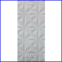 Modern Wallpaper rolls 3D illusion gray off white geometric square triangles 3-D