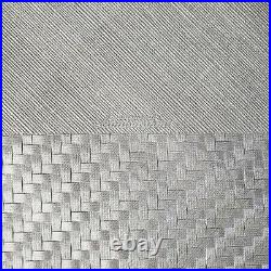 Modern Wicker bamboo zig zag Chevron Silver Gray Metallic textured Wallpaper 3D
