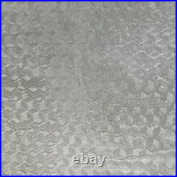 Modern taupe gray metallic little cube 3-d illusion textured hexagon wallpaper