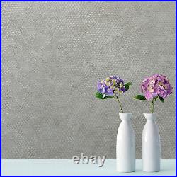 Modern taupe gray metallic little cube 3-d illusion textured hexagon wallpaper