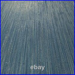 Navy Blue gold metallic stria lines faux fabric texture plain textured wallpaper
