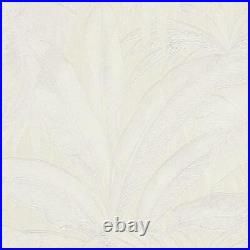 Palm Banana Leaves Leaf Giungla Cream Off-white Tropical Floral 3d Wallpaper