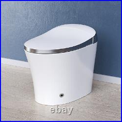 Remote-Controlled Smart Toilet with Tankless Design Heated Seat & Auto-Close Lid