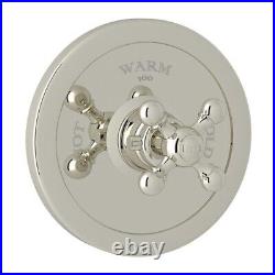 Rohl Arcana Thermostatic Trim Plate Without Volume Control Polished Nickel