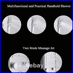 Shower Panel Tower LED Rainfall Waterfall Shower Head Massage System withBody Jets