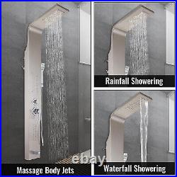 Shower Panel Tower Massage System Stainless Steel Hotel Massage Jets Tub Spout