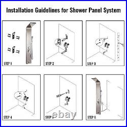 Shower Panel Tower Massage System Stainless Steel Hotel Massage Jets Tub Spout