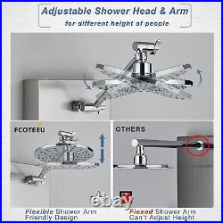 Shower Panel Tower Rainfall Shower Head with Handheld Shower 6 Body Massage Jets